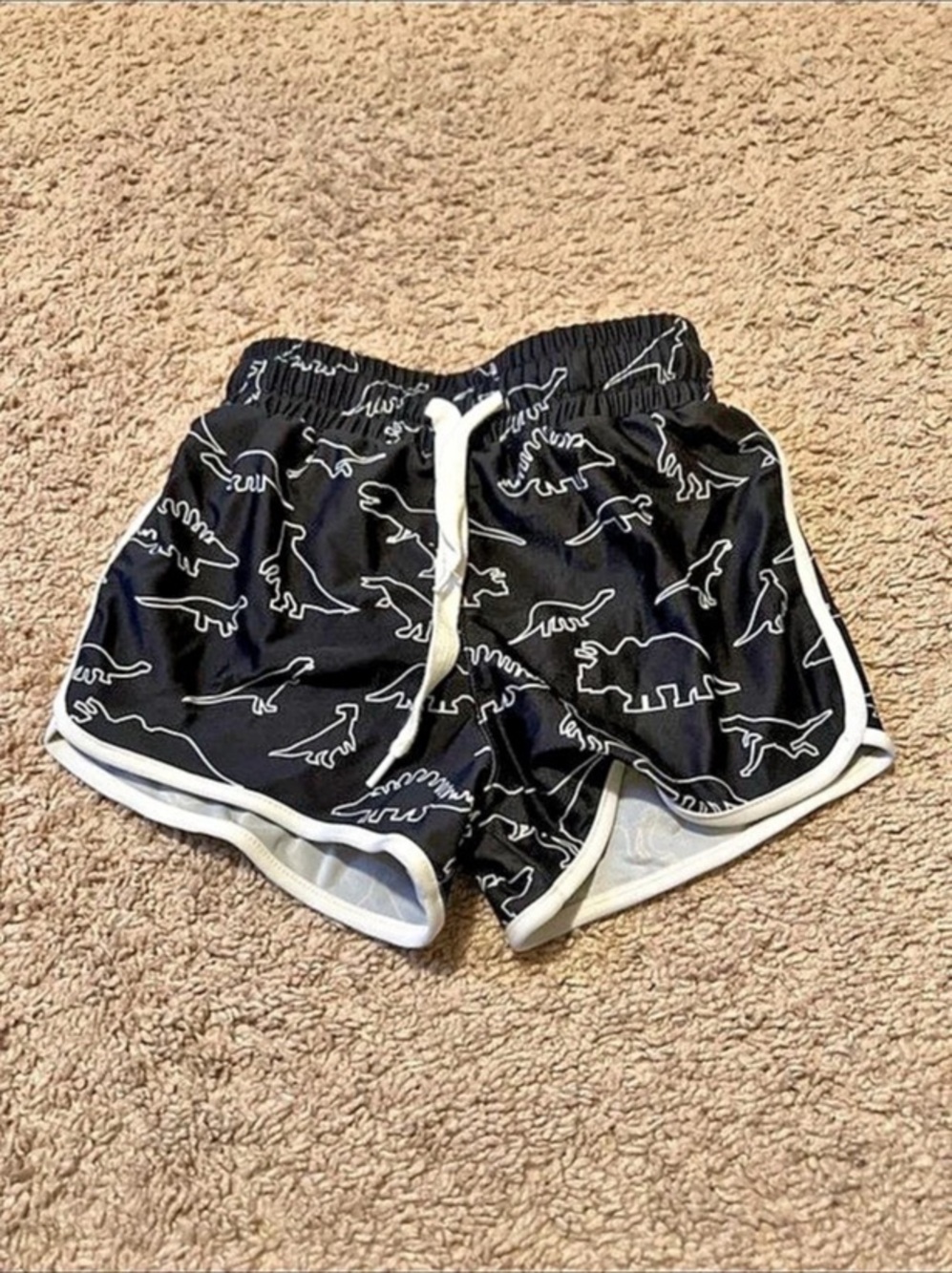 Cash & Co. Rex Boardies. Boys Swim Trunks Black & White Size 3/4